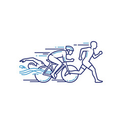 Obraz premium Triathlon, cycling, running, sports icons, athletic vector graphics, fitness illustrations