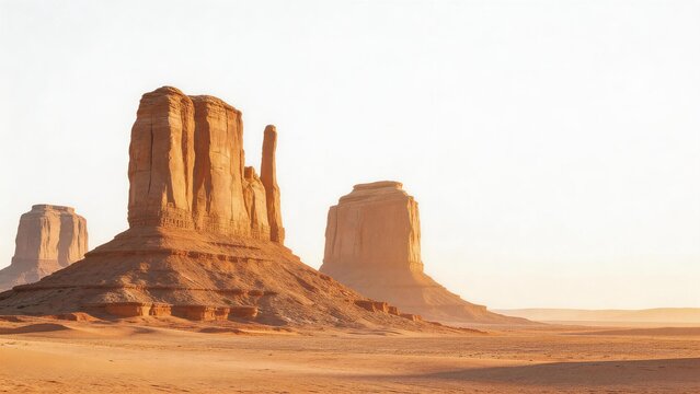 Desert rock formations in sunlight