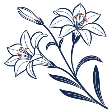 gentian with leaves