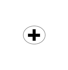 Fototapeta premium Medical Cross Symbol in Circular Frame