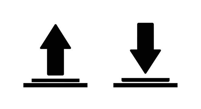 Black up and down arrows.