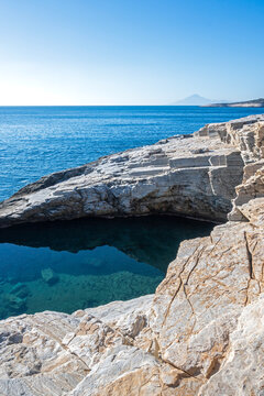 Giola Natural Pool in Thassos island, Greece