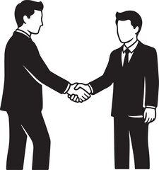 Fototapeta premium Two businessmen shaking hands in a formal agreement