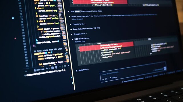 AI coding assistant editing files automatically in dark terminal. Vibecoding with Claude Code