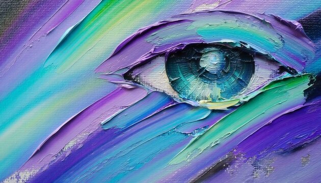 This picture is a painting that depicts that the contents of a human heart are not only seen from the contents of the heart, but can also be seen from the eyes.