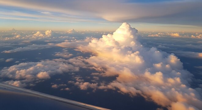 Cloudscape aerial perspective sunlight