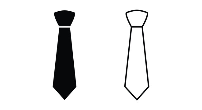 Black and white tie illustrations Vector