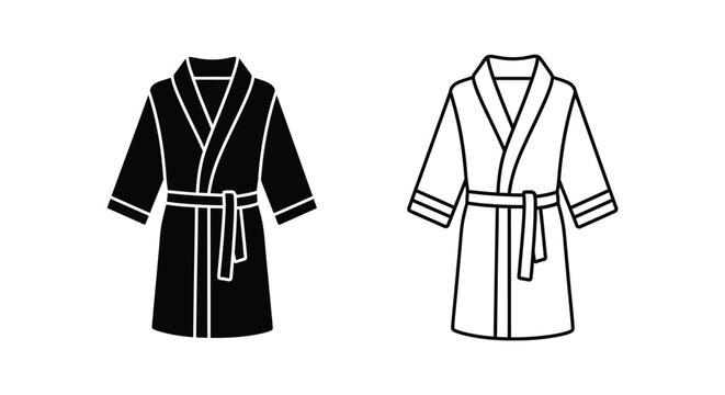 Black and white robe illustration Vector