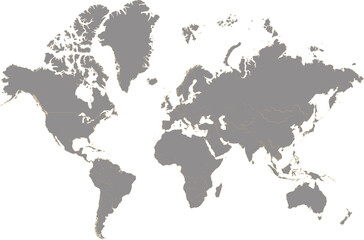 Obraz premium World map illustration global continents graphic for travel 