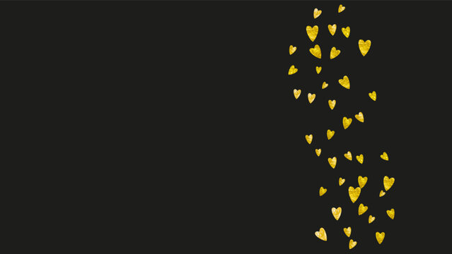 St Valentine Day Card. Ornament Border For Discount. Holiday Frame. Gold Happy Decoration. Special Design For Present. Golden Fashion Sparkle. Yellow St Valentine Day Card.