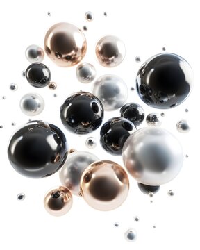 Metallic shimmer orbs blen