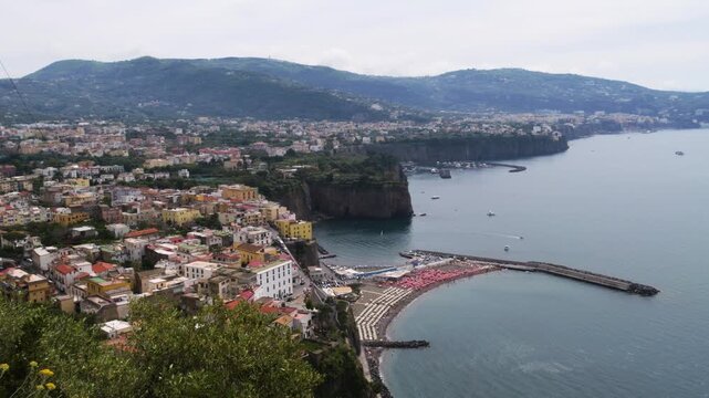 Panoramic view of Amalfi Coast in Campania, Italy