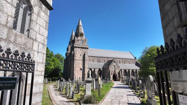 St Machar's Cathedral and Oldmachar Churchyard in Aberdeen, Scotland, UK