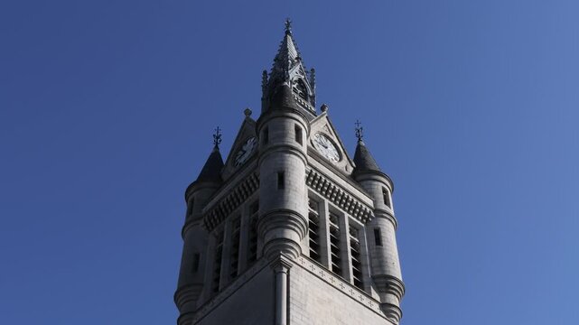 Town House clock tower in Aberdeen, Scotland, United Kingdom