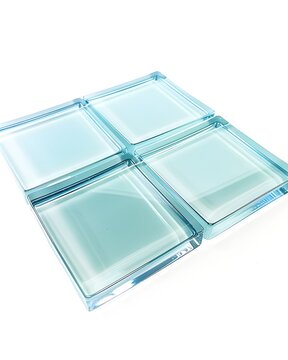 Straight-edge glass tile w