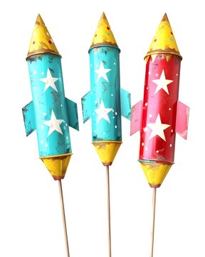 Three festive firework roc
