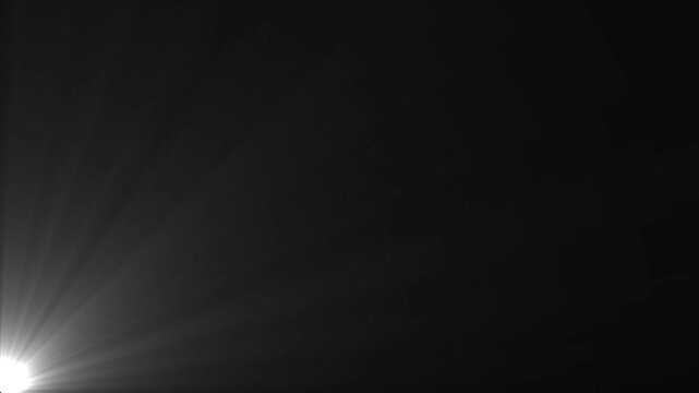 Shine or sun effect on black screen cc light. Glitter, shiny, bright, flare footage Isolated white light rays animation. beautiful, beauty, black, bright, burst, light transition, effects sunlight.