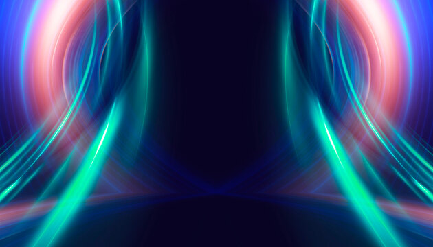 Network security system, neon. Personal data information. Technology services in the field of information and cybersecurity. Internet technologies.