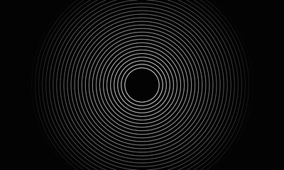 Create a bold look with a centric circle background featuring vector graphics of sound waves. © faisol