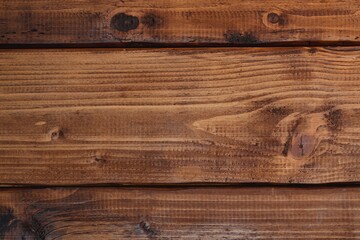 Macro shot of natural grunge weathered wooden wall. Full frame of wood grain pattern and knots. Front view, perfect for rustic timber background with copy space for text. Eco friendly style.
