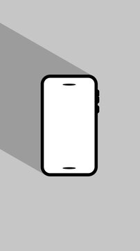 Phone Icon sliding in to view animation for vertical videos, social media and app backgrounds