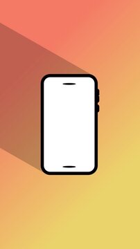 Phone Icon sliding in to view animation for vertical videos, social media and app backgrounds
