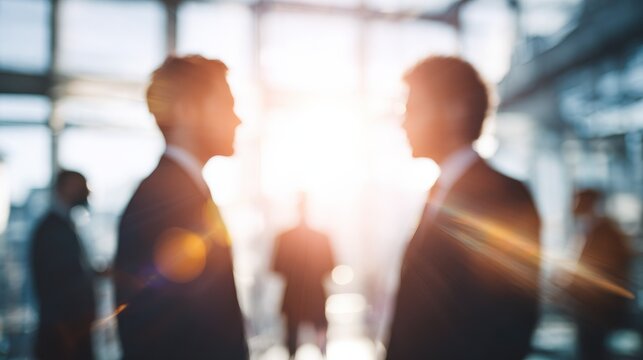 professional team conflict resolving with blured businessbackground and natural sunlight