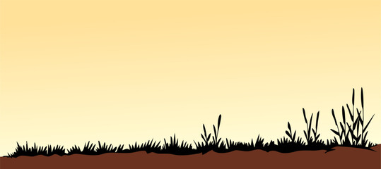 Obraz premium Vector drawing. Old man with wooden stick