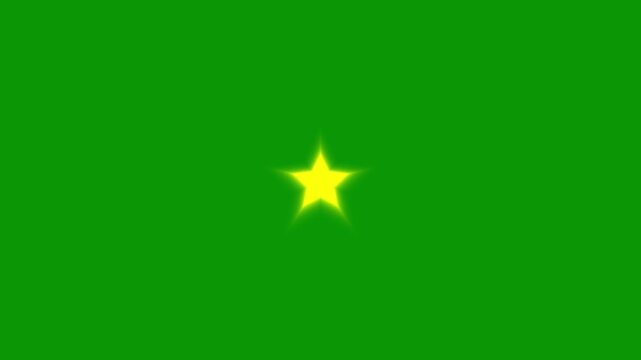 White glowing twinkle stars animation with sparkling glitter dust trail, blinking retro vector star doodles, fantasy sparkle dust, 2D flat sparkle effect overlay on green screen background. 4k