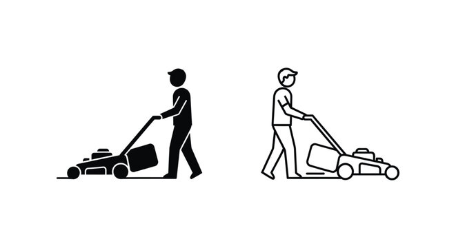Lawn mower illustration Vector