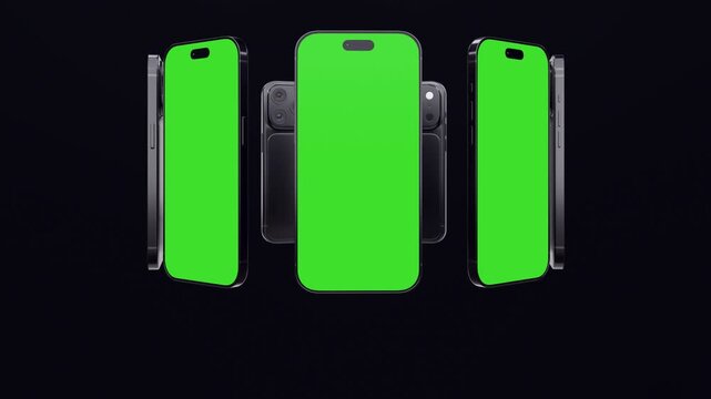 Modern Smartphone Mockup with Green Screen