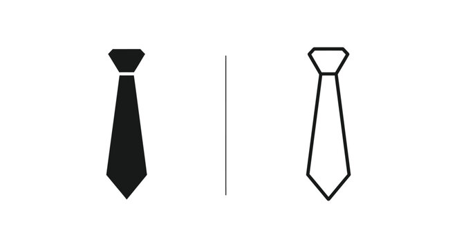 Black and white tie illustrations Vector