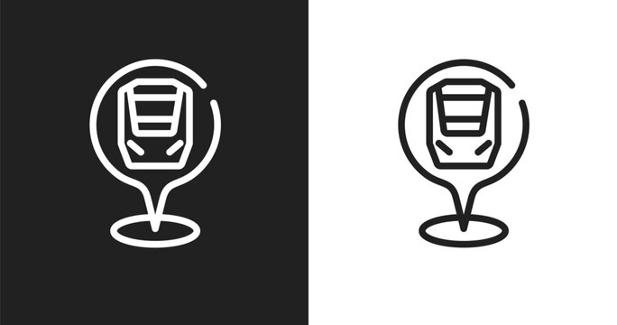 Checkpoint icon. Linear black, white icon from train station collection. Outline checkpoint vector. Thin line symbol isolated on white and black background