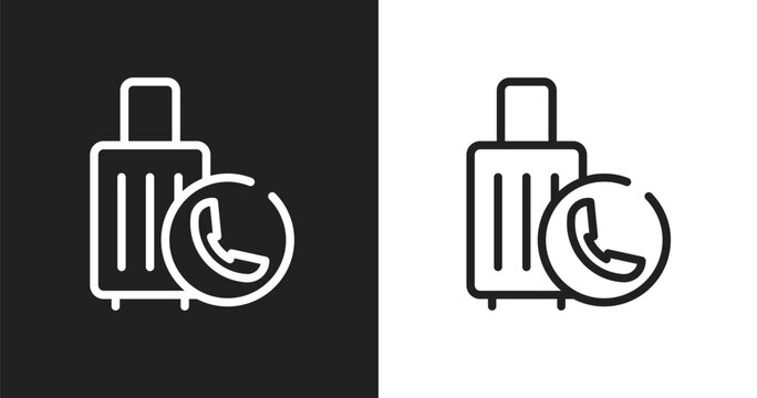 Final call icon. Linear black, white icon from airport collection. Outline final call vector. Thin line symbol isolated on white and black background