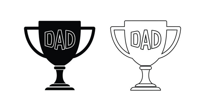 Trophy dad father's day award Vector