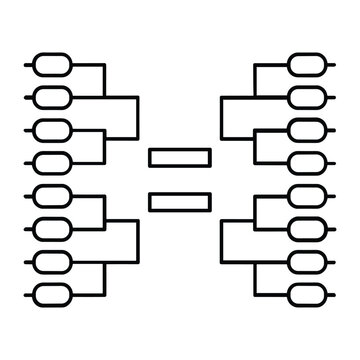 Structural diagram showing parallel and series circuit configurations with resistors isolated on white background, Vector