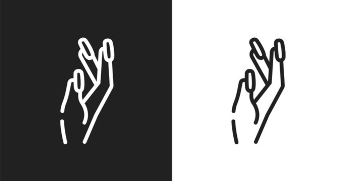 Manicure icon. Linear black, white icon from beautiful collection. Outline manicure vector. Thin line symbol isolated on white and black background