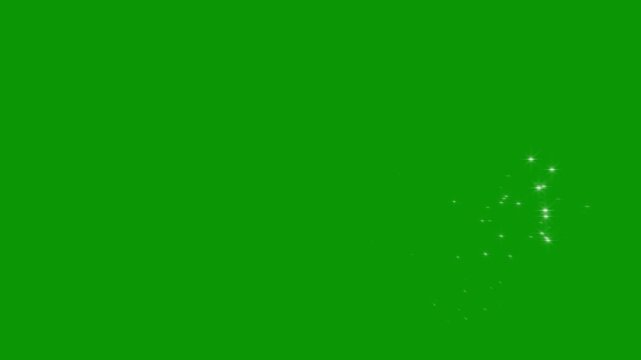 4k Magic glitter sparkle trail, magic glitter line motion, sparkling shining star trace with glare effect, white twinkling particles, glitter confetti trail on green screen,4k animation.