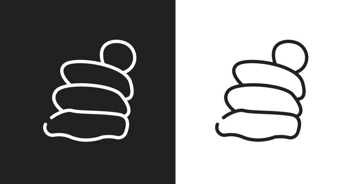 Snail slime icon. Linear black, white icon from cosmetics collection. Outline snail slime vector. Thin line symbol isolated on white and black background