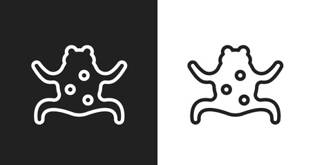 Fototapeta premium Tropical frop icon. Linear black, white icon from free animals collection. Outline tropical frop vector. Thin line symbol isolated on white and black background