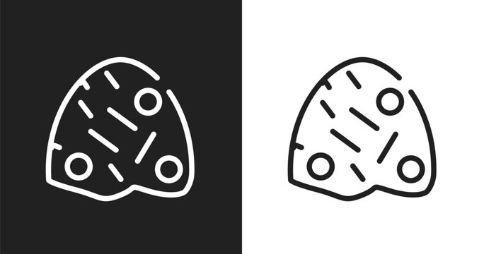 Anthill icon. Linear black, white icon from wildlife collection. Outline anthill vector. Thin line symbol isolated on white and black background