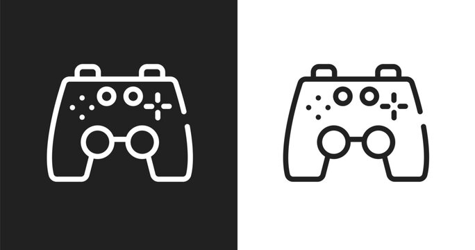 Ps4 gamepad icon. Linear black, white icon from smart devices collection. Outline ps4 gamepad vector. Thin line symbol isolated on white and black background