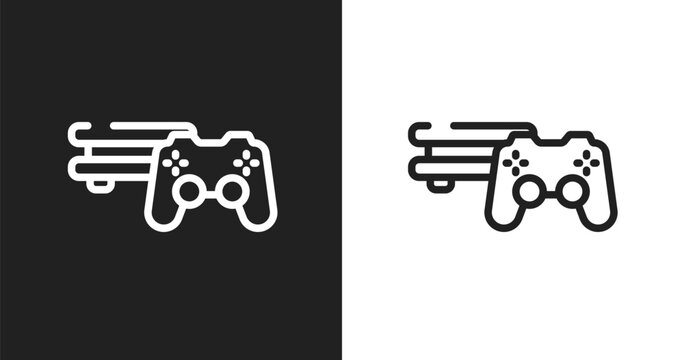Video game console ps4 icon. Linear black, white icon from smart devices collection. Outline video game console ps4 vector. Thin line symbol isolated on white and black background