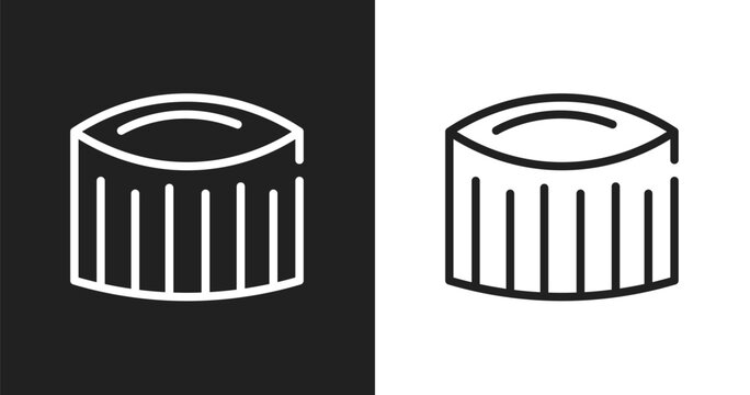 Zoetrope icon. Linear black, white icon from cinema collection. Outline zoetrope vector. Thin line symbol isolated on white and black background