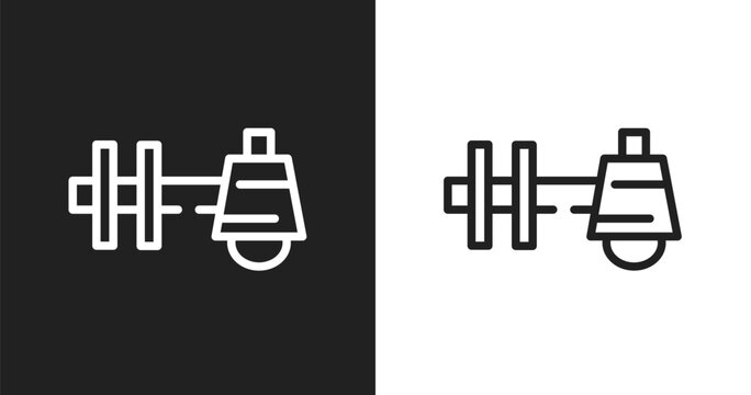 Car sump icon. Linear black, white icon from car parts collection. Outline car sump vector. Thin line symbol isolated on white and black background