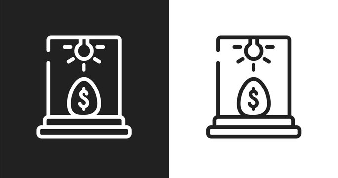 Business incubator icon. Linear black, white icon from general collection. Outline business incubator vector. Thin line symbol isolated on white and black background