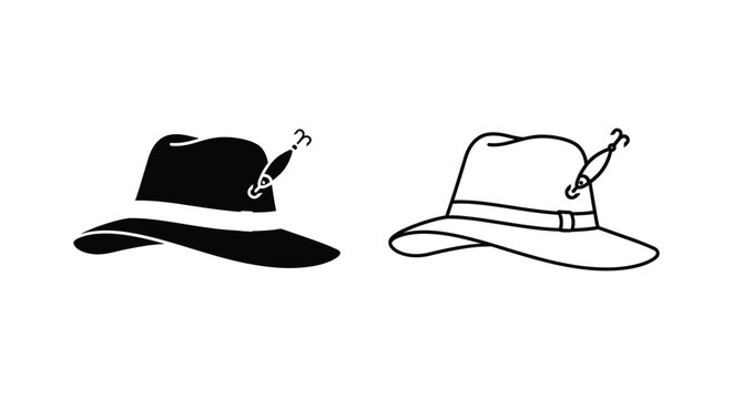 Hats with cigars on them Vector
