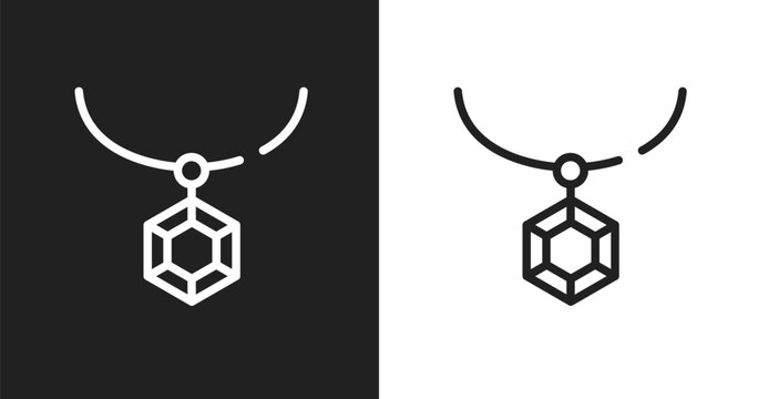 Rhinestone icon. Linear black, white icon from handcraft collection. Outline rhinestone vector. Thin line symbol isolated on white and black background