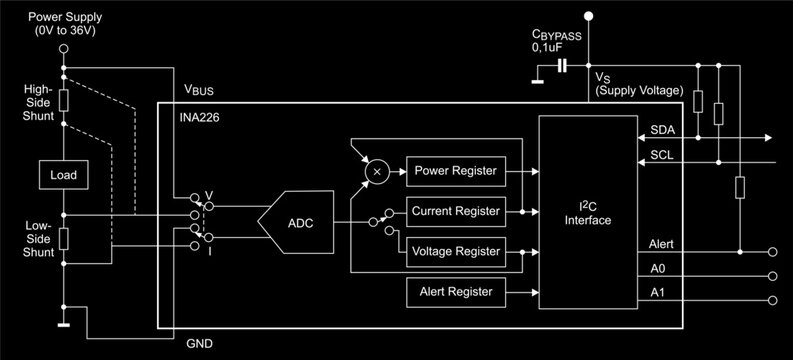 Schematic diagram of digital electronic device on 
paper sheet. Vector block scheme drawing of electrical circuit with 
power current voltage register,
capacitor, shunt, other components.