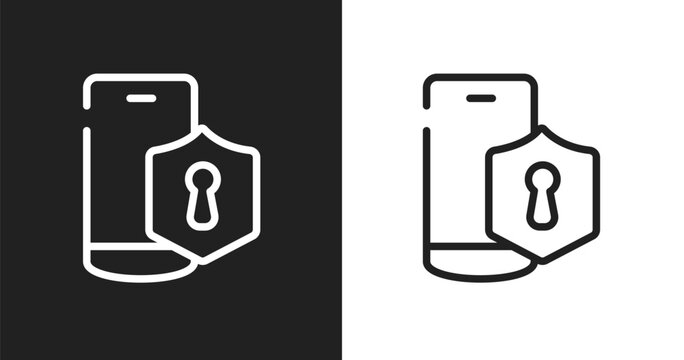 Vpn icon. Linear black, white icon from electronics collection. Outline vpn vector. Thin line symbol isolated on white and black background